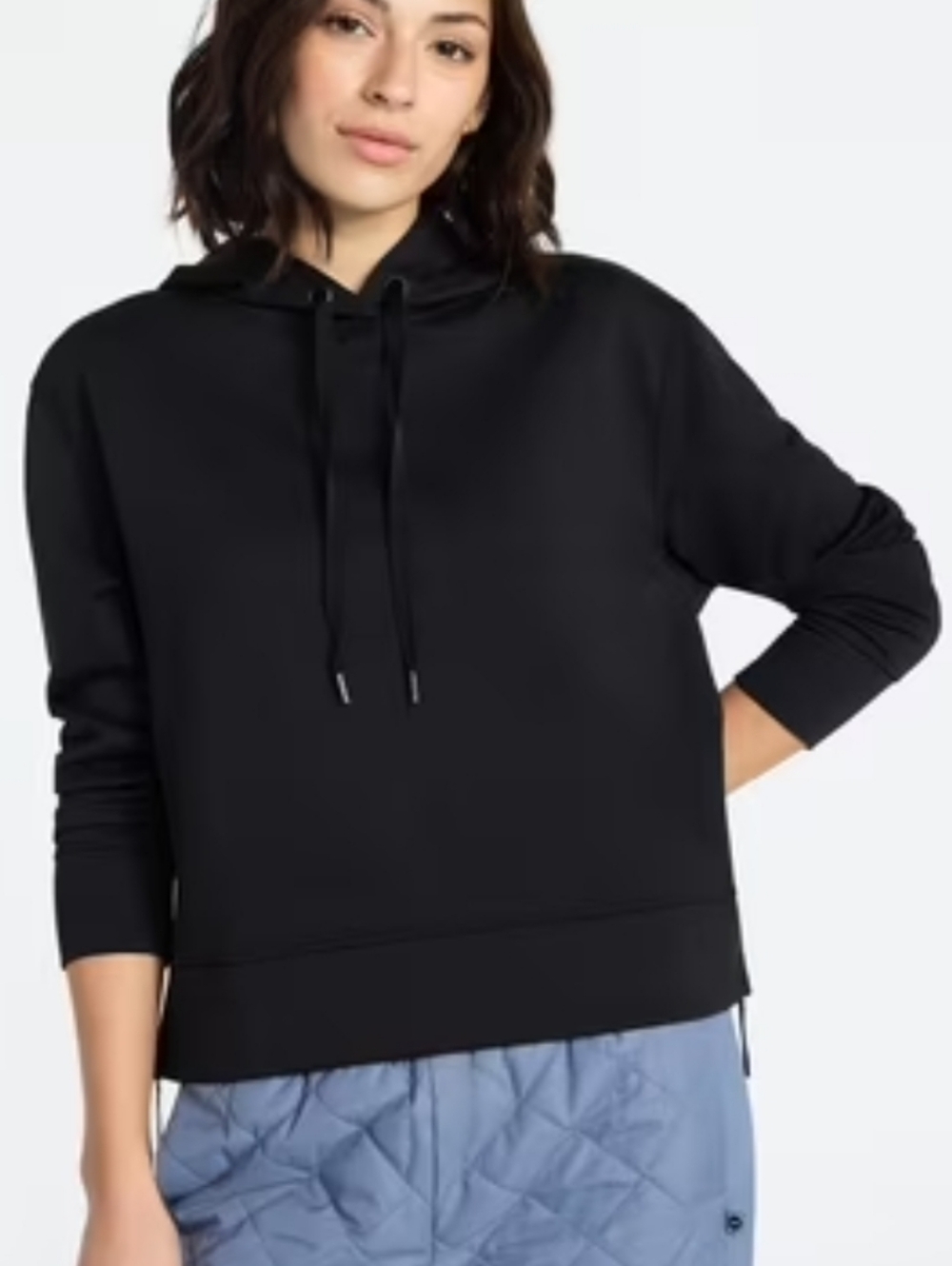 Avia Athletic Side Zip Black Women's Hoodie Sweatshirt